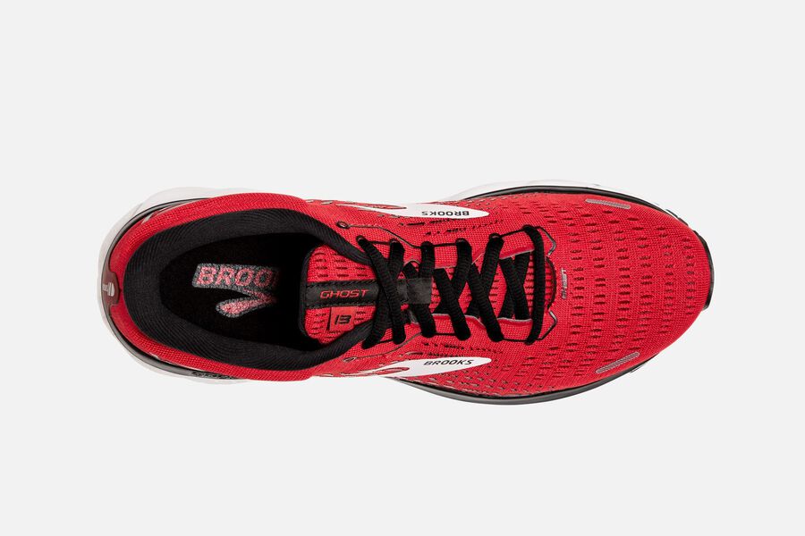 Brooks Running Shoes Mens Red/White - Ghost 13 Road - 7142-JWPDA